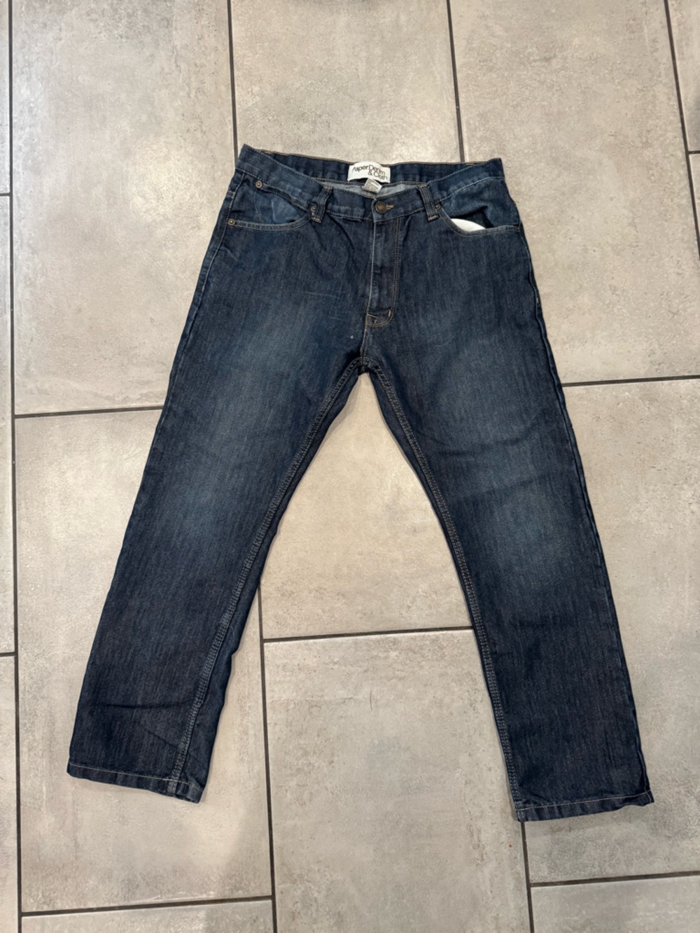 Dark Blue Men’s Straight-Leg Jeans 34x30